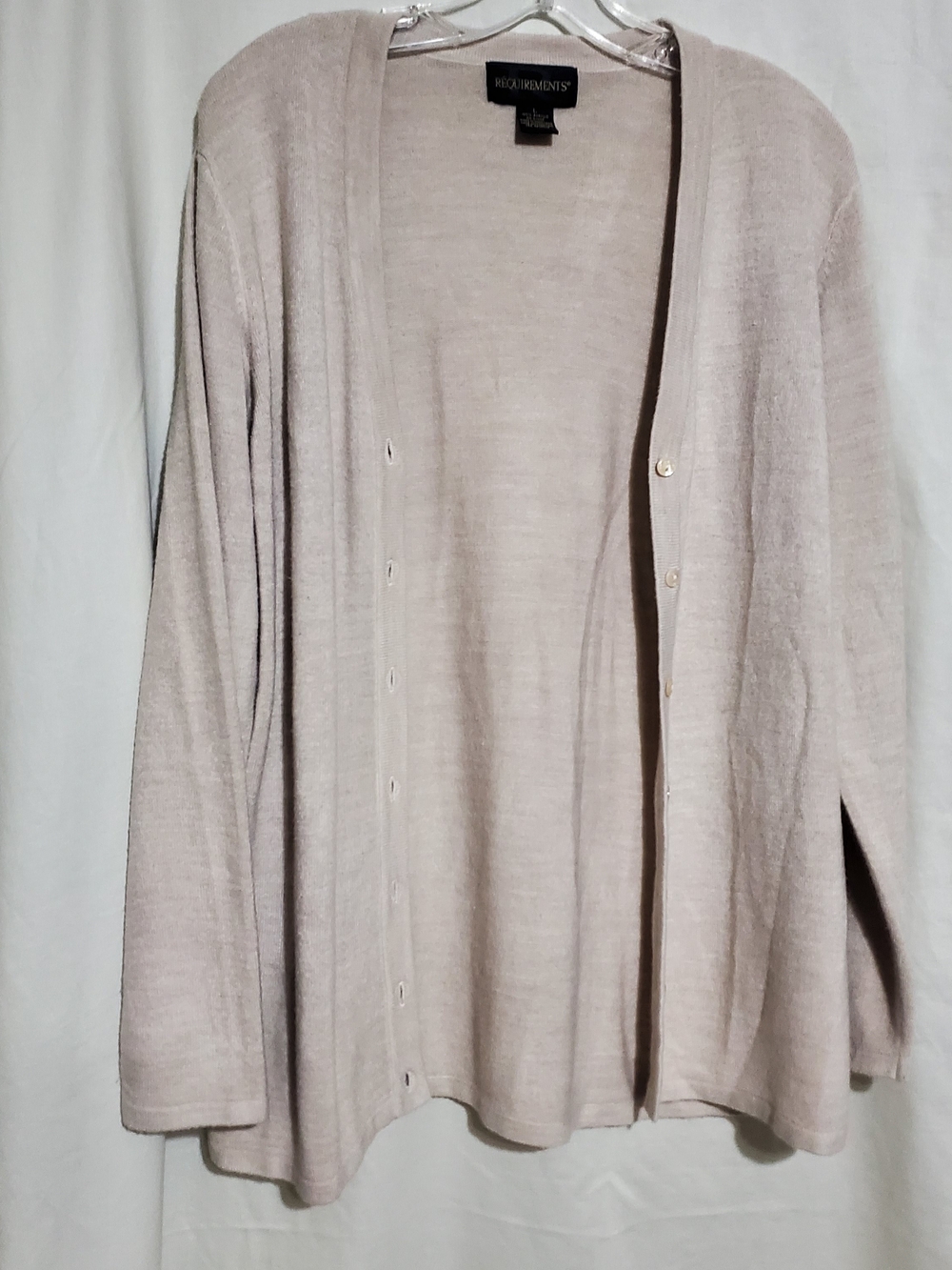 AQUA Light Taupe Open Cardigan Sweater
